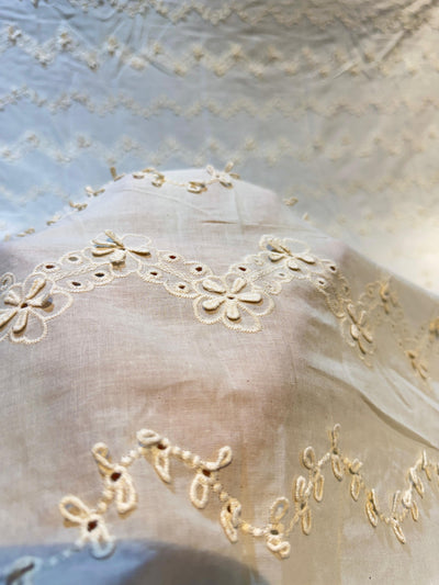Imported Pure Cotten Chikan Lacework 48 inch width