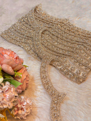 (Wholesale pack of 9 meter ) Lace Border With Cutdana and Pearl Work