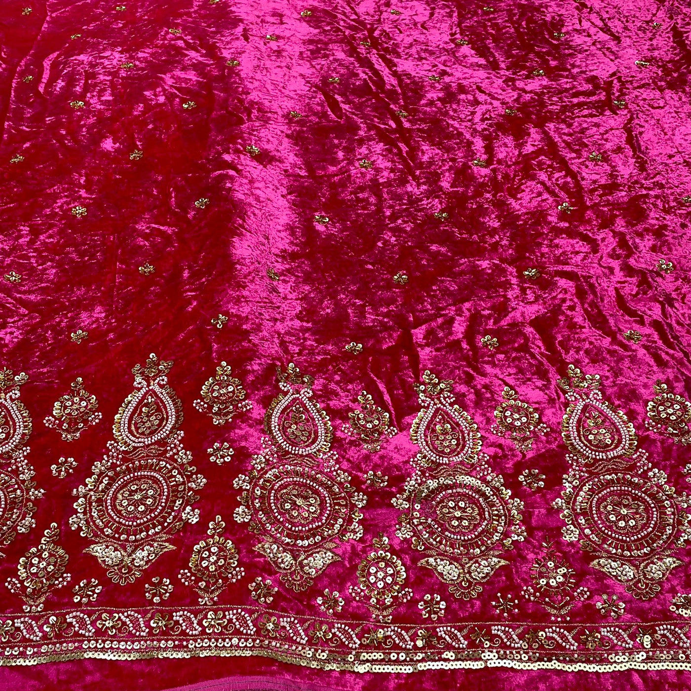 Akaay Pure Velvet Handwork Embroidery 44 Inch width