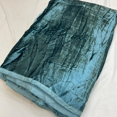 Aqua Grey Pure Viscose Velvet 44 inch width (Shade -7444 More )