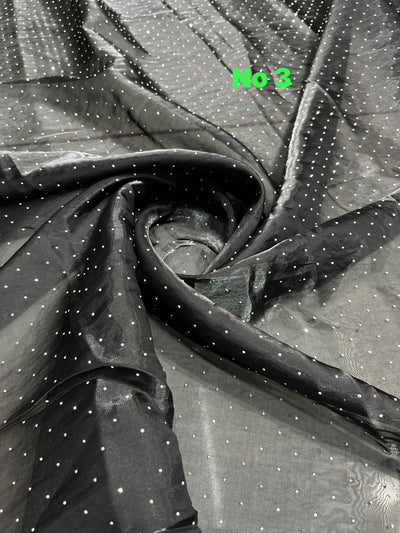 Organza Tissue With Siroski Work 54 inch width