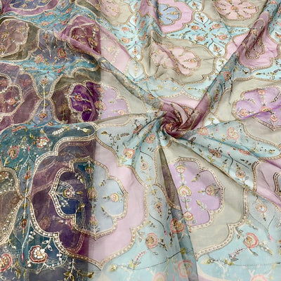 Organza Prints with Embroidery 44 Inch width