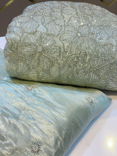 Pure Zari Tissue Handwork Combinations (Jaal / Booti)
