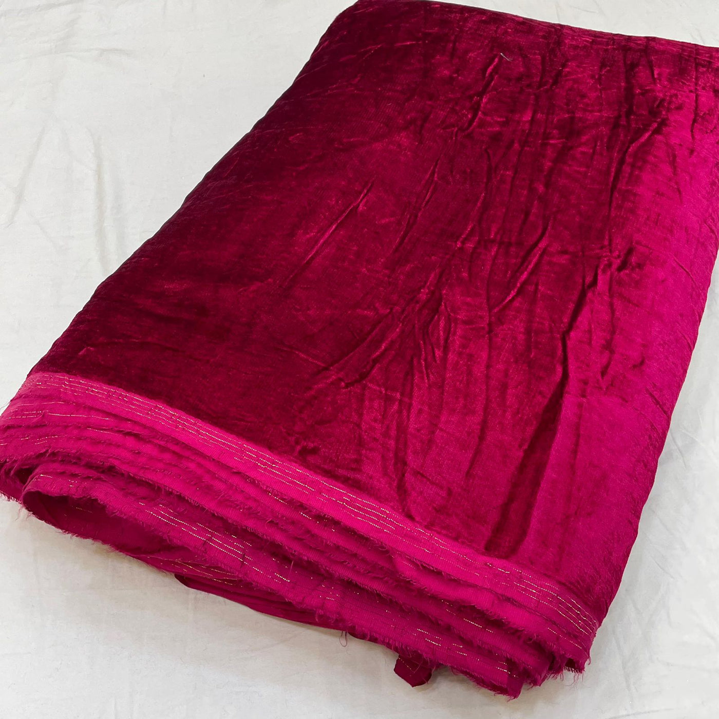 Magenta Viscose Velvet 44 inch width (Shade -1116 More +)