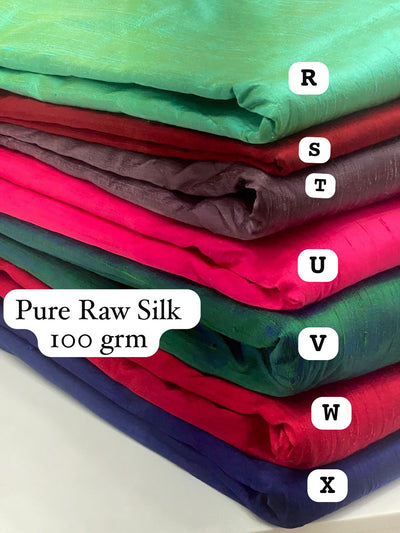Pure Raw Silk Solid Colors Mill Dyed 44 Inch width