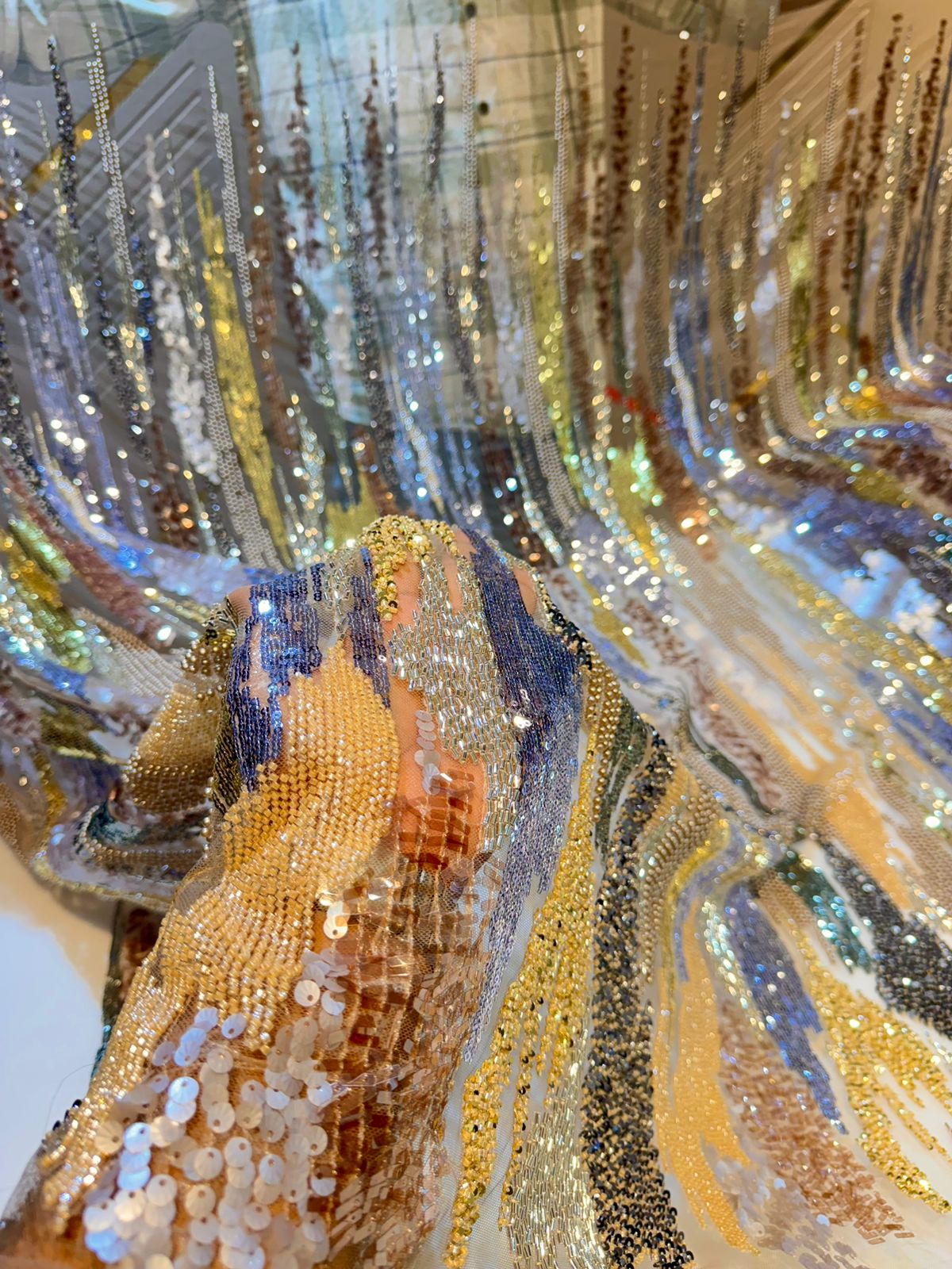 Riffat Handwork Net Embroidery 54inch width