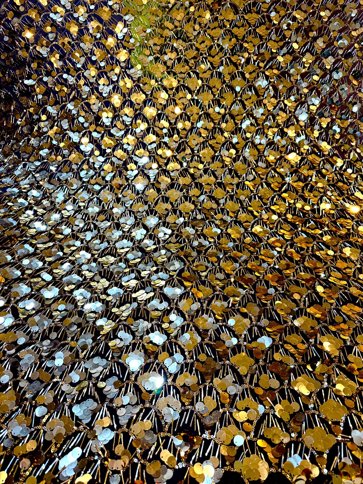 Zila Beautiful Lycra Imported Net Embroidery Long Cutdana and Sequins 54 Inch width