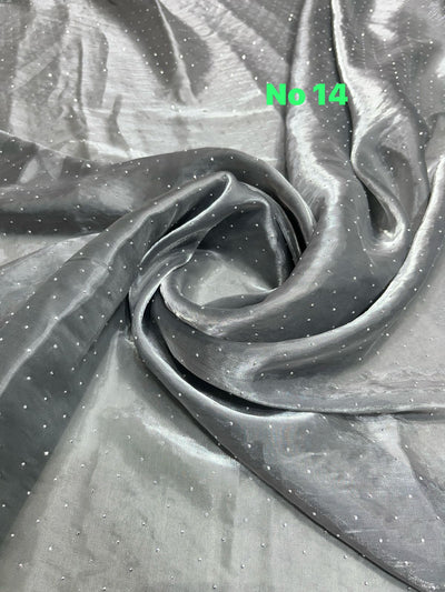 Organza Tissue With Siroski Work 54 inch width
