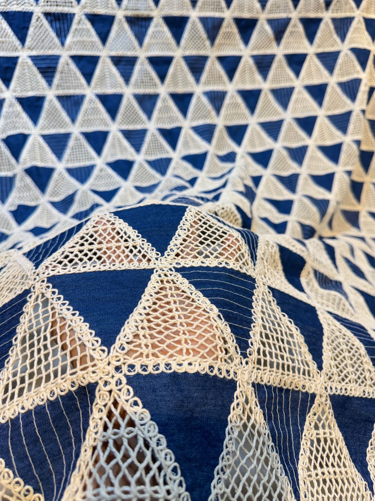 Denim Crochet Fabric big width 50 inch