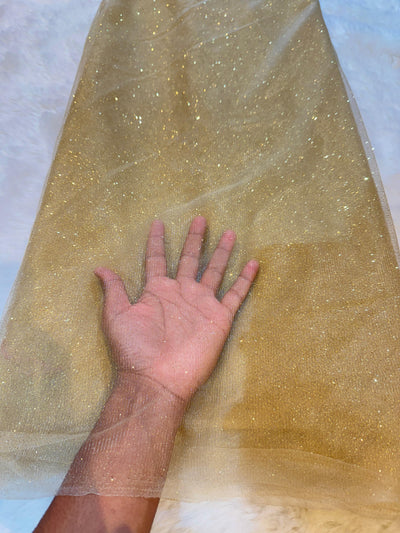 (Wholesale Pack of 10 Meter ) Imported  Sparkle Nets 54 inch width Glitter