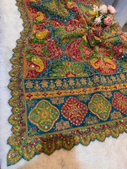 Pure Chinon Leher Handwork  Dupatta With real mirror work 2.50 meter length