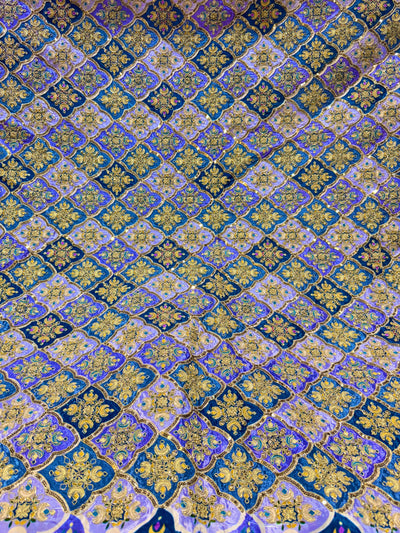 Pure Crape Embroidery with Zari and Sequins Work 44 Inch Width