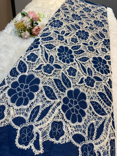 Denim Crochet Fabric big width 50 inch