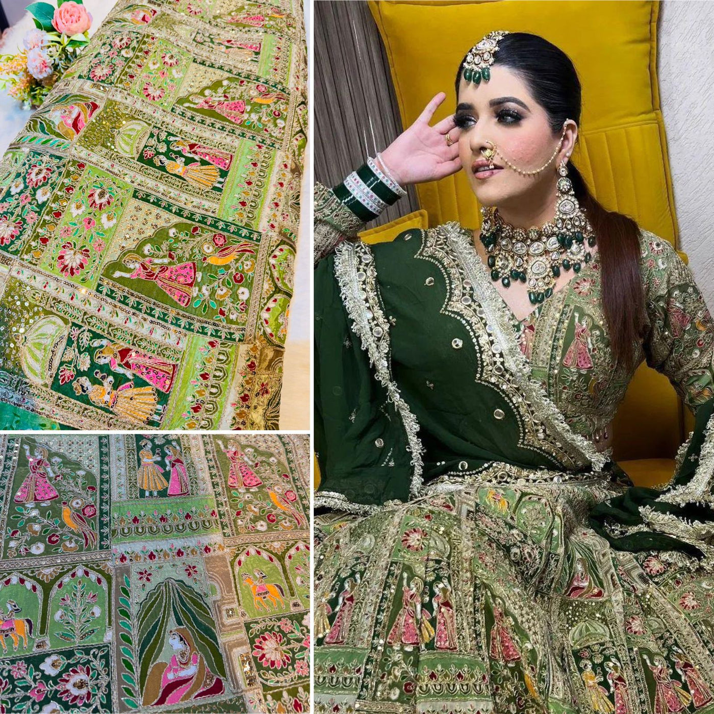 Asma Pure Crape Luxury Embroidery 44 Inch width