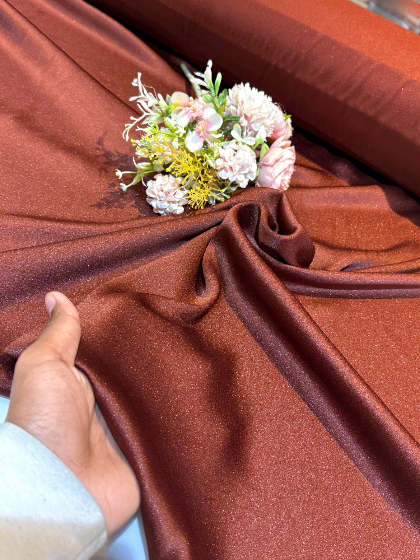 Crape Color Copper Brown Original Imported Candy Crape Solid Colors For Making Eng ...