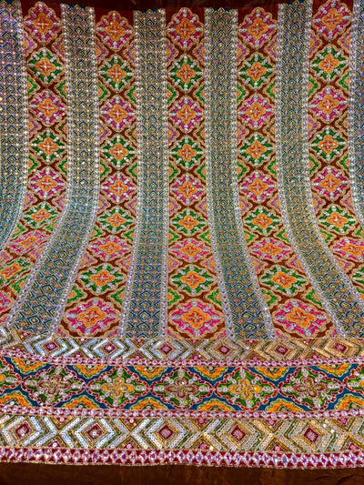 Guzarish Crape Floral Embroidery  48 inch width