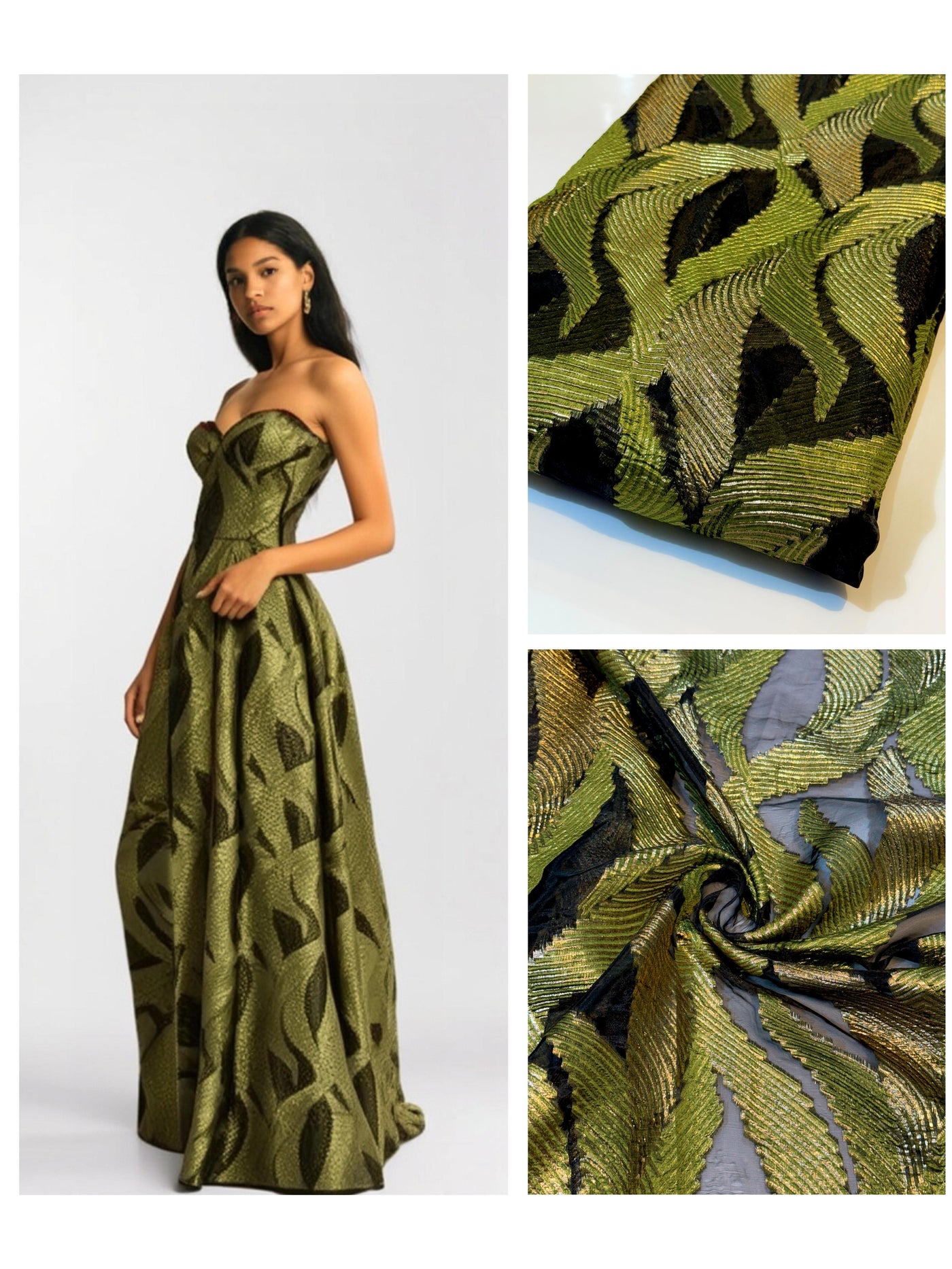 Fiora Big Width Organza Jacquard Fabric 55 inch width