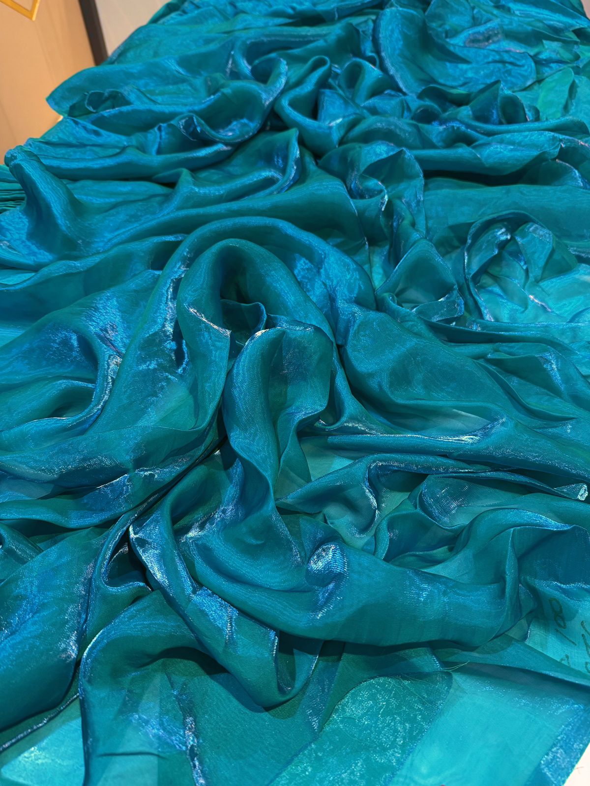 Supersoft Two Tone Satin Organza Fabric 44 inch width