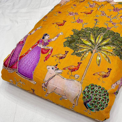 Sundari Pure Viscose Silk Print with Embroidery Combinations