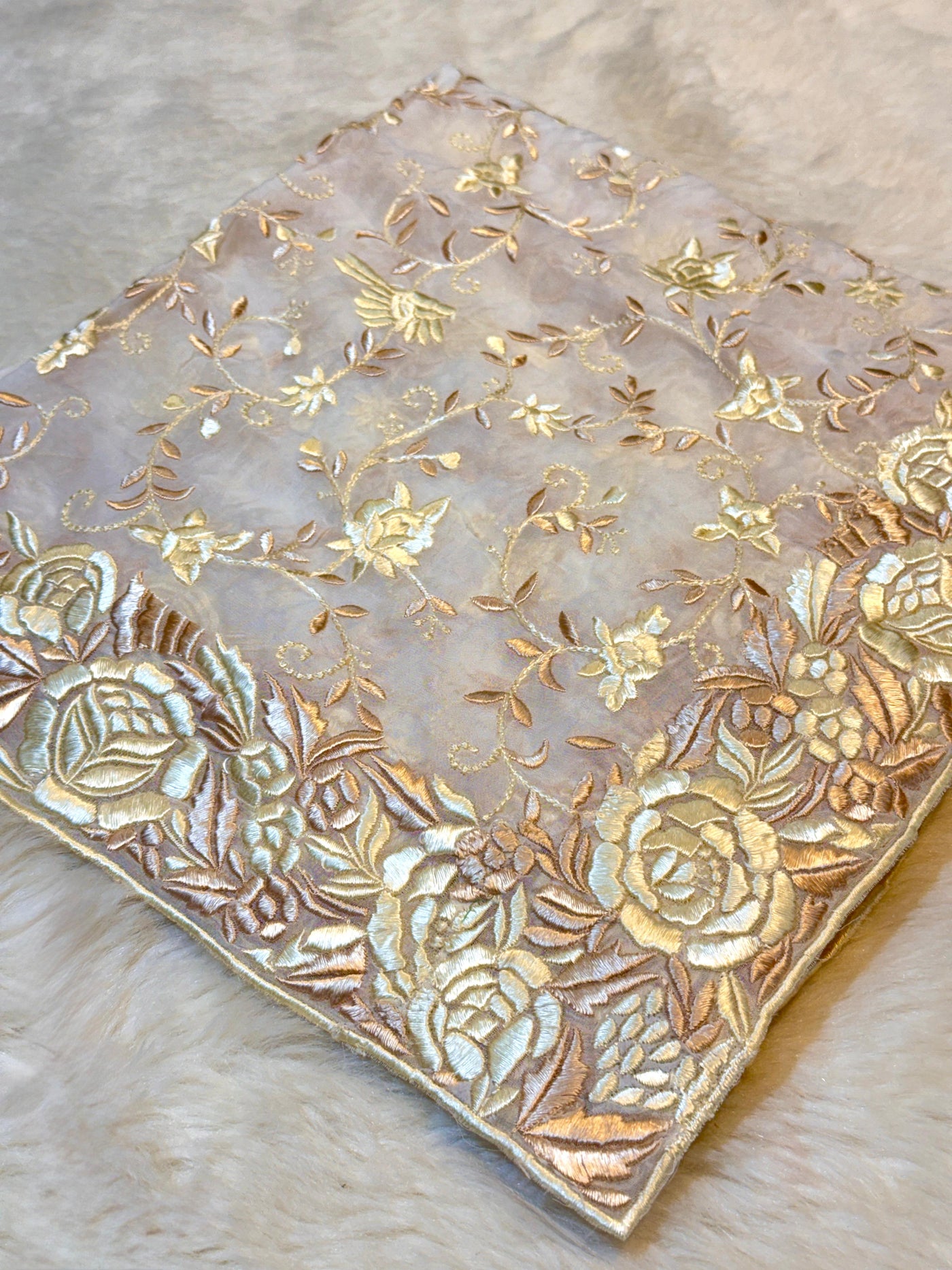 Pure Organza Parsi Gara Threadwork Dupatta Limited Edition 2.50 meter length