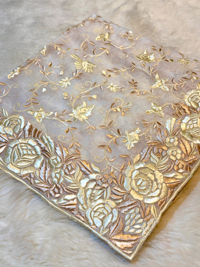 Pure Organza Parsi Gara Threadwork Dupatta Limited Edition 2.50 meter length