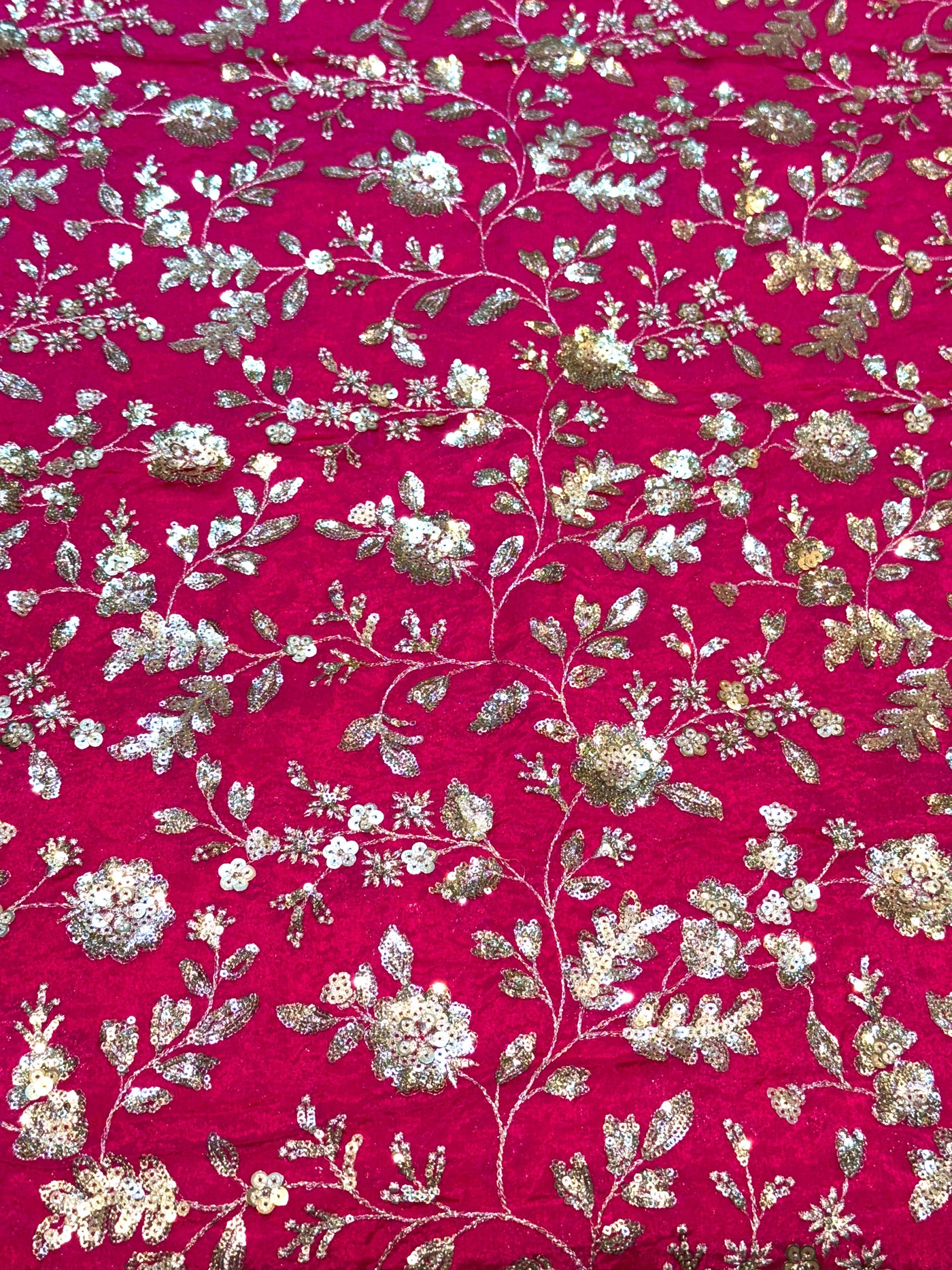 (Mix Match Combinations ) - Pure chinon sequins Work Shirt / Pure Chinon double Side Border Dupatta