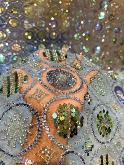 Ziffat Handwork Net Emroidery 54 inch width Luxury Collection