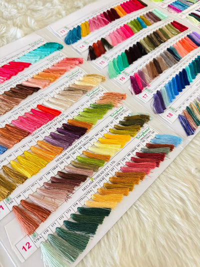 Telephone Thread Shade Reference Chart For Matching (more than 450 shades )