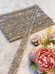 (Wholesale pack of 9 meter ) Lace Border With Mirror Work