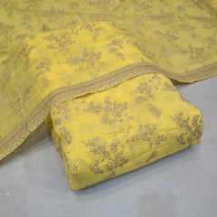 Pure Viscose Organza Suit Set (2.50 Meter Shirt and One Dupatta in a Set )