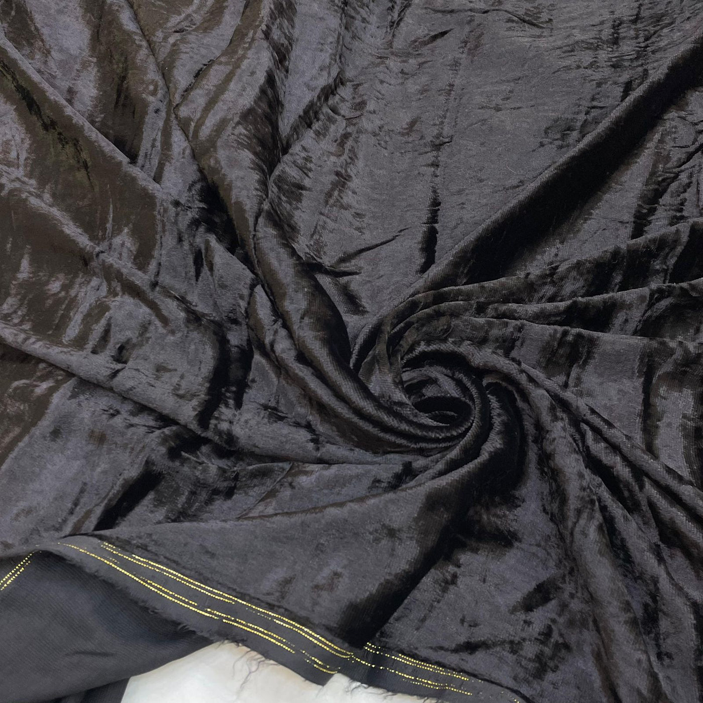 Black Viscose Velvet 44 inch width