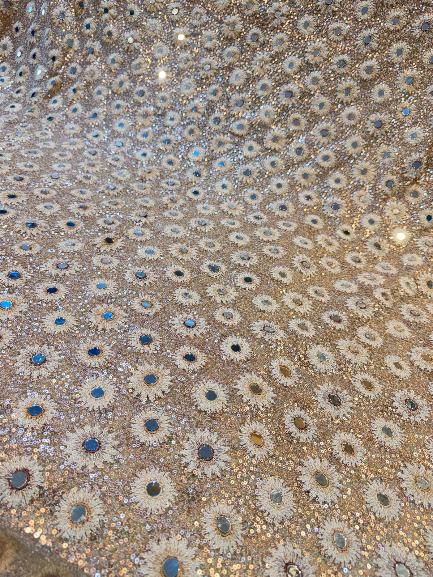 Kaya Net  Sequins and Real Mirror Handwork Embroidery 48 inch width