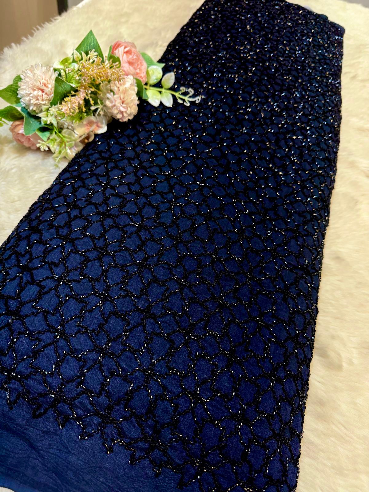 Sigma Pure Viscose Silk Handwork 44 inch width