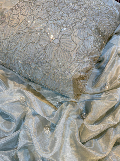 Pure Zari Tissue Handwork Combinations (Jaal / Booti)