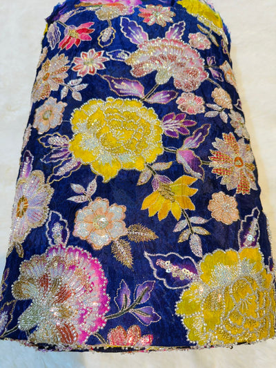 Iqra Pure Chinon  Handwork Embroidery 44 Inch width