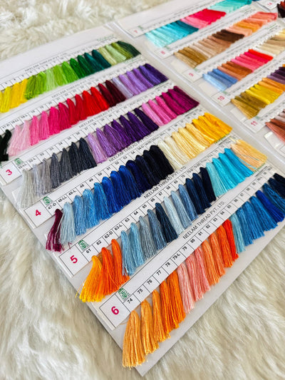 Telephone Thread Shade Reference Chart For Matching (more than 450 shades )