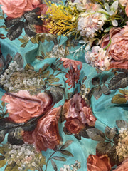 (Wholesale Pack Of 20 meter -Dispatch After 7 days )  Pure Viscose Crape Prints  (Design -  RA02740-1)