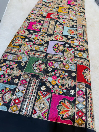 Arzoo Georgette Thread and Sequins Embroidery 44 Inch width
