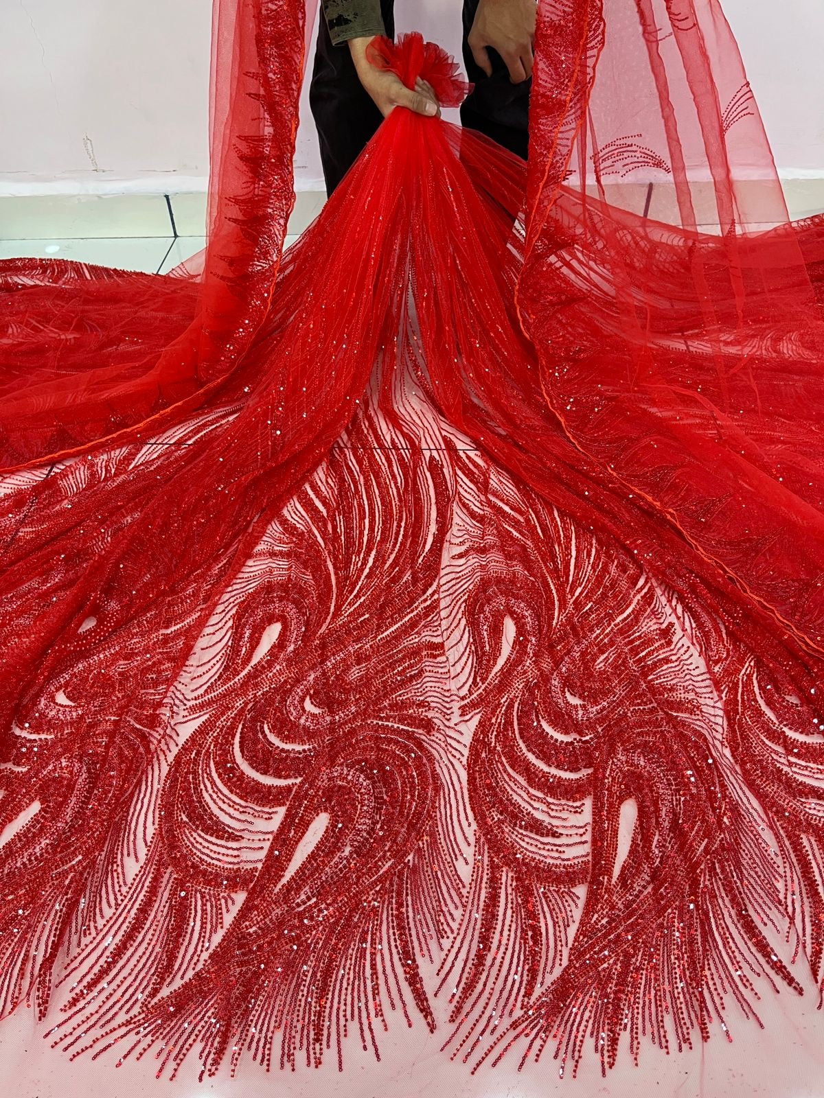 (Mix and Match ) Handwork Net Embroidery 54 inch width / Net Handwork ...
