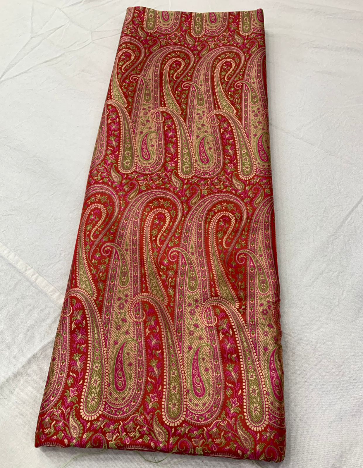 Pure Banarasi Jamavar Silk (Cut length 2.50 meter ) 44 inch width