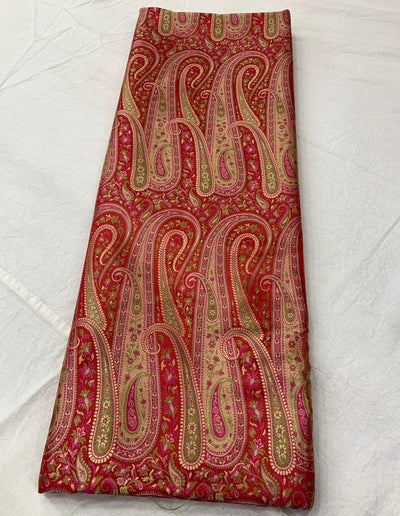 Pure Banarasi Jamavar Silk (Cut length 2.50 meter ) 44 inch width