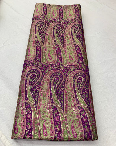 Pure Banarasi Jamavar Silk (Cut length 2.50 meter ) 44 inch width