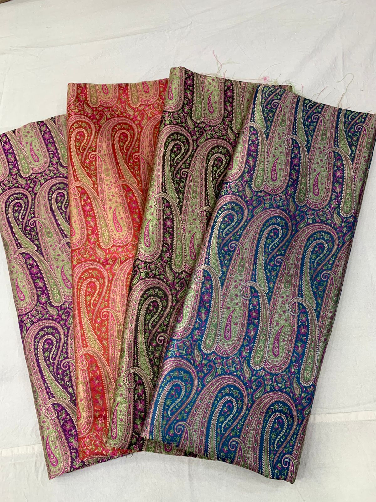 Pure Banarasi Jamavar Silk (Cut length 2.50 meter ) 44 inch width
