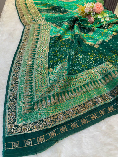 Beautiful Zeesh Silk Original Mirror Handwork Dupatta 2.50 meter length