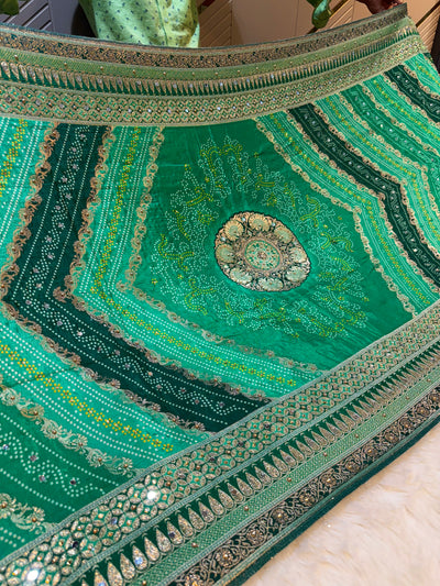 Beautiful Zeesh Silk Original Mirror Handwork Dupatta 2.50 meter length