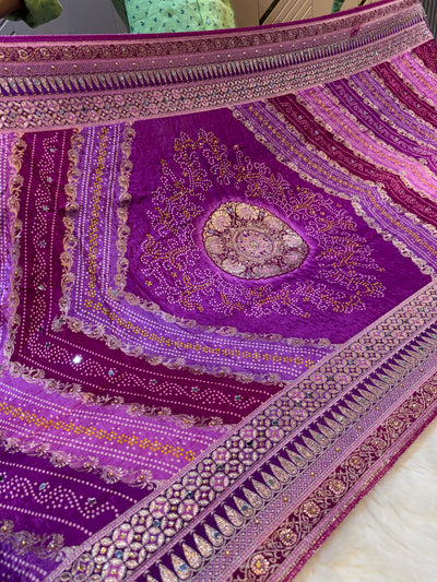 Beautiful Zeesh Silk Original Mirror Handwork Dupatta 2.50 meter length