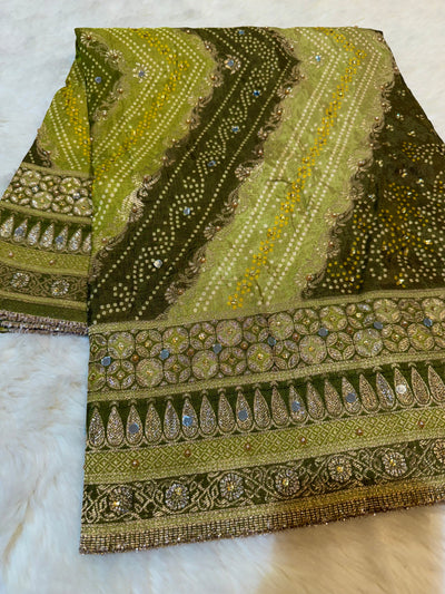 Beautiful Zeesh Silk Original Mirror Handwork Dupatta 2.50 meter length