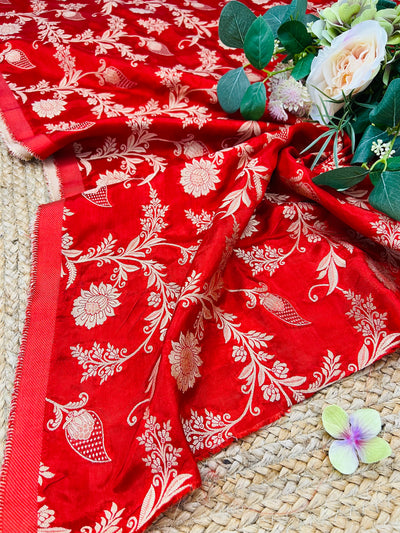 Crape Silk Floral Brocades