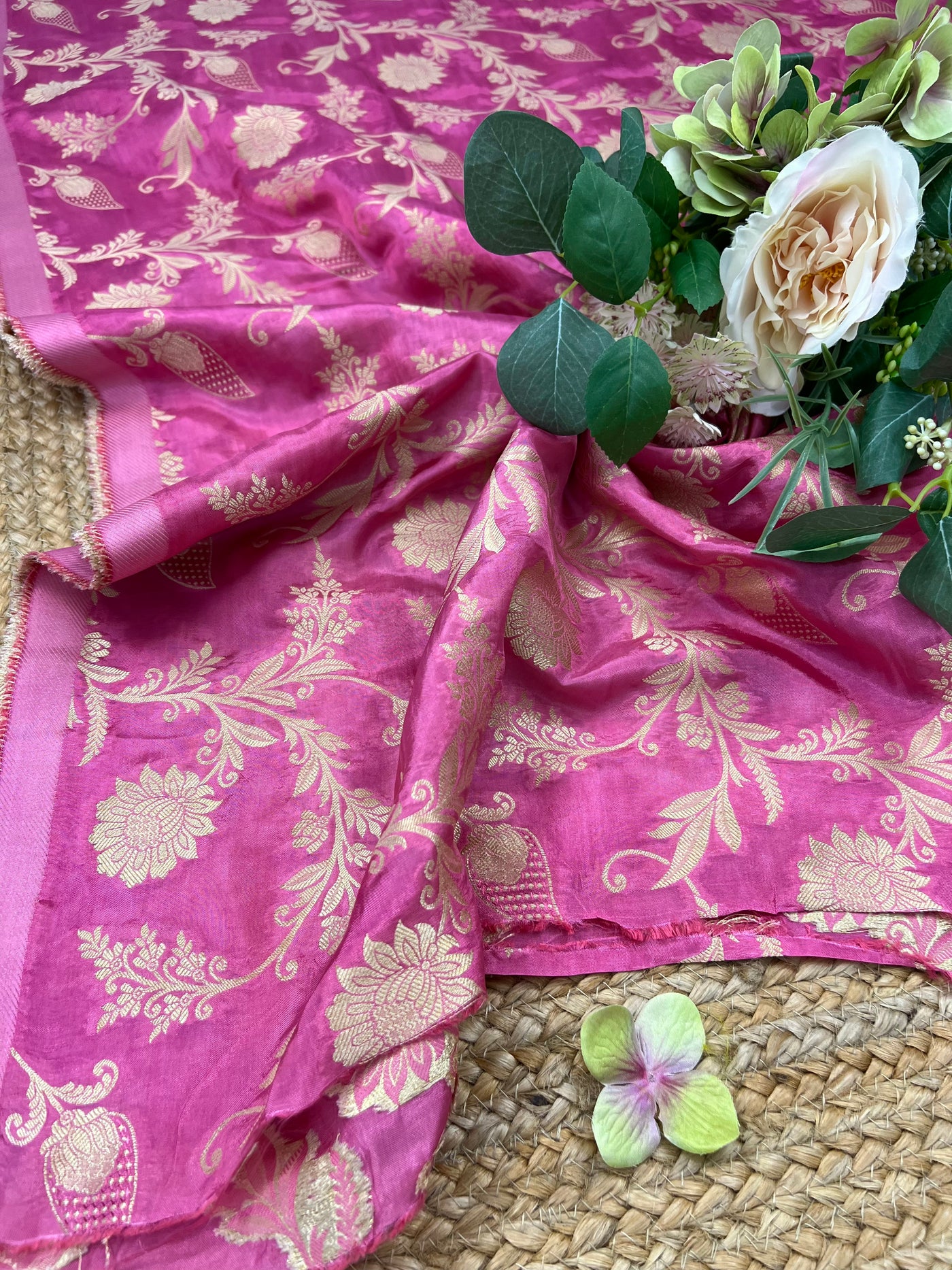 Crape Silk Floral Brocades