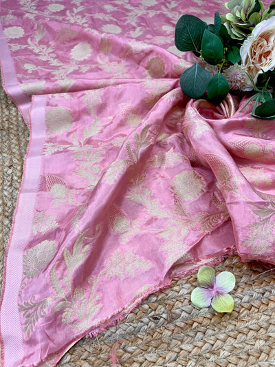 Crape Silk Floral Brocades